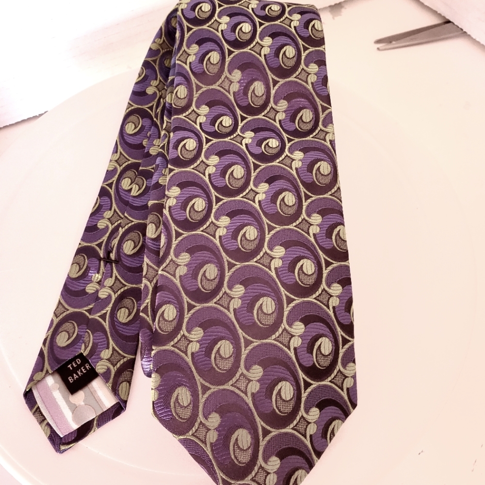 Ted Baker London Blue and Green Silk Tie